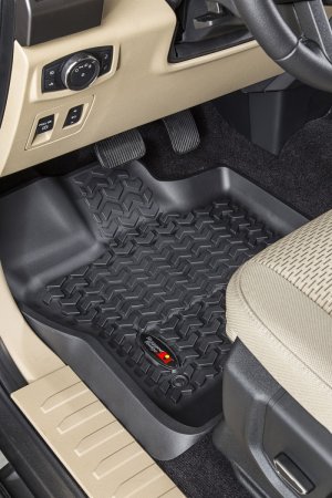 Ford F-150 Floor Liners - Front - Rugged Ridge - Terrain Floor Liner - Black - `15-`21 Ford F-150 Floor Liners - Front - Rugged Ridge - Terrain Floor Liner - Black - `15-`21